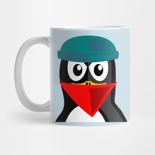 Crook Penguin Artwork for Black hat Coders and Nerds by PatrioTEEism